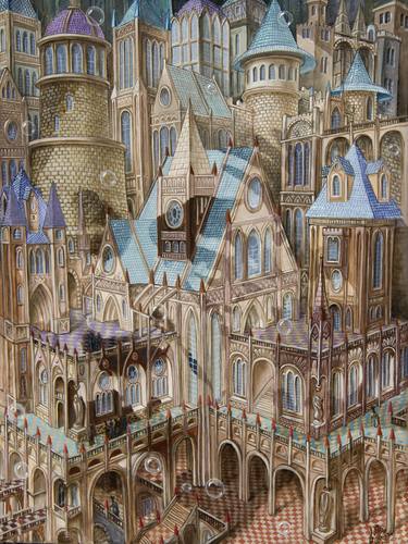 Original Fine Art Architecture Paintings by Victor Molev