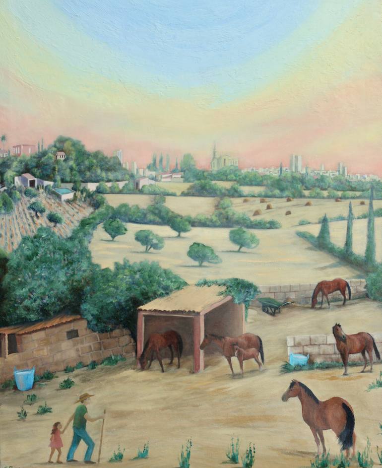 Original Figurative Landscape Painting by Sarah Rogers