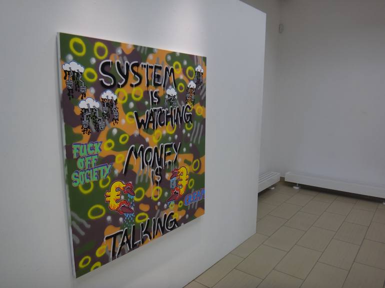 Original Street Art Typography Painting by Galintas Laurišas