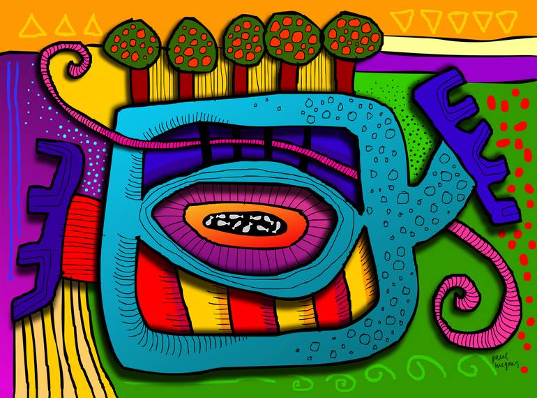 Original Abstract Fantasy Digital by Paul Megens