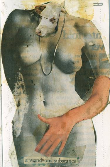 Original Surrealism Nude Collage by Chad White