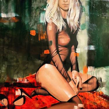 Original Figurative Women Paintings by Pascale Taurua