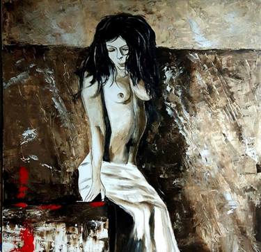 Original Figurative Erotic Paintings by Véronique Radelet