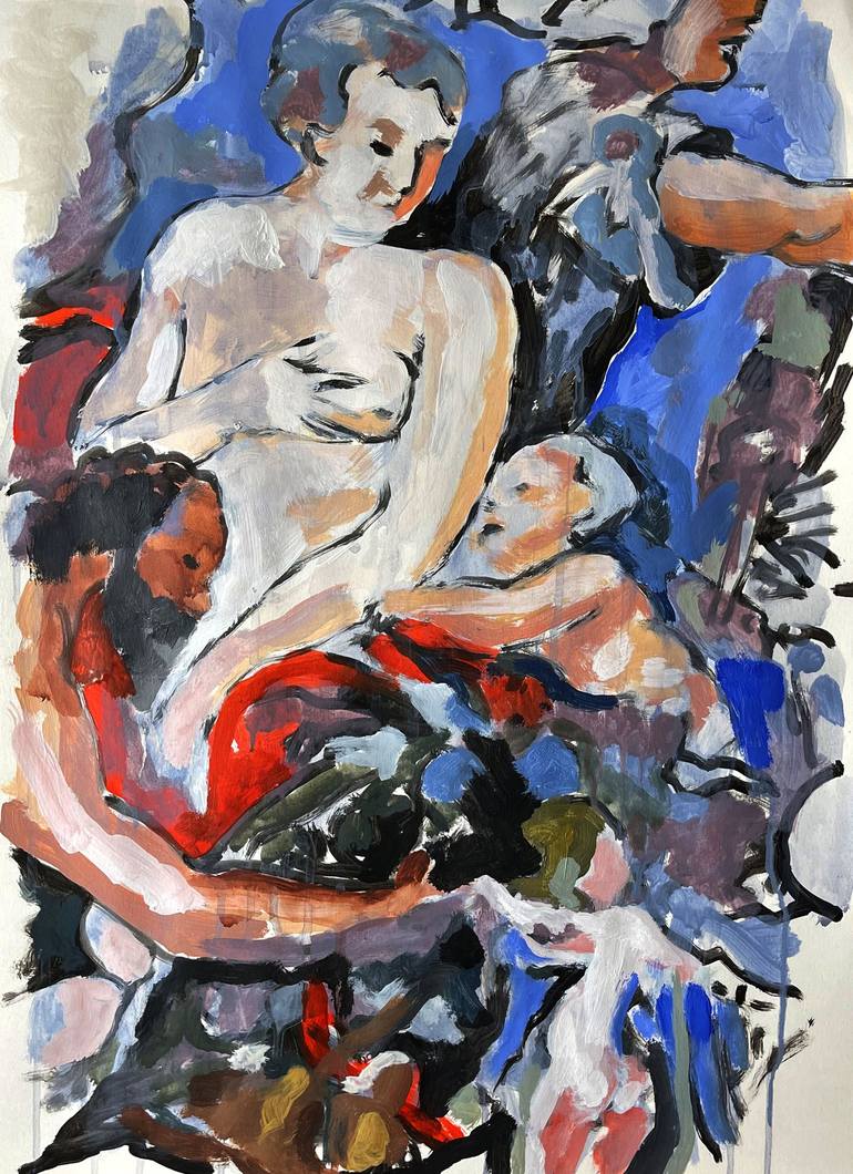 Original Contemporary Nude Painting by Ali Hammoud