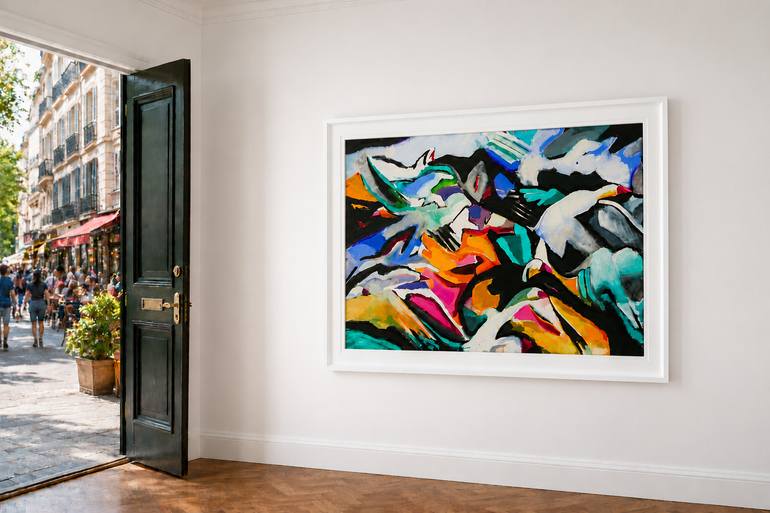 Original Abstract Expressionism Fantasy Painting by Ali Hammoud