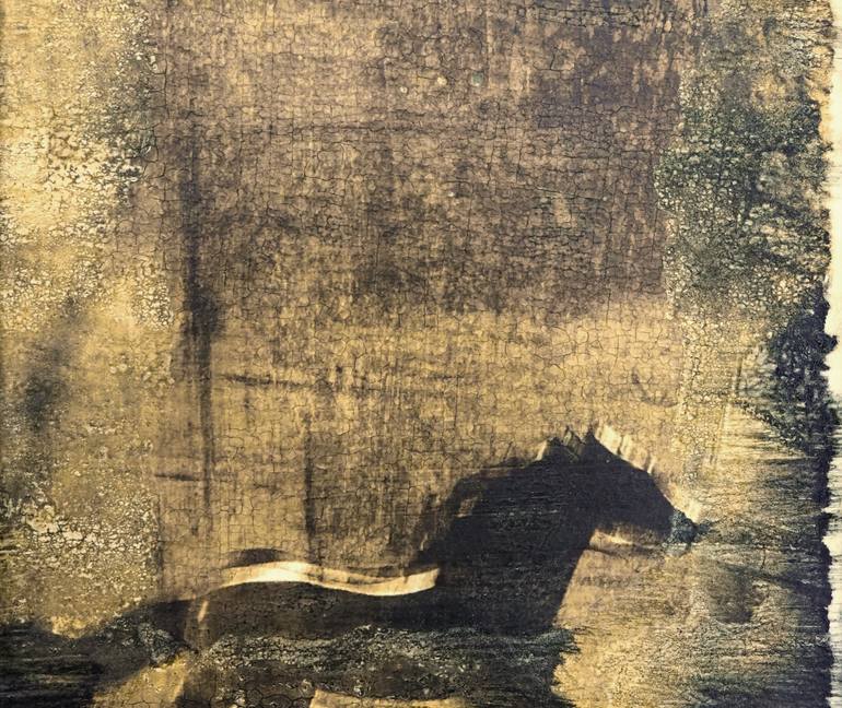 Original Abstract Animal Mixed Media by Sia Aryai