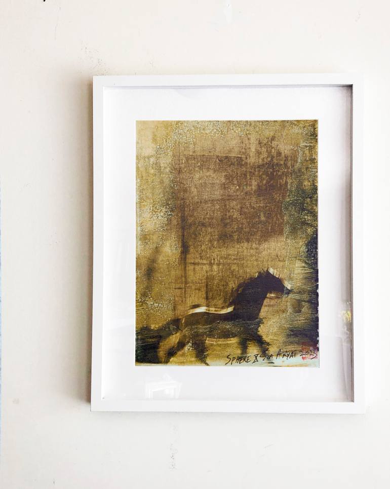 Original Abstract Animal Mixed Media by Sia Aryai