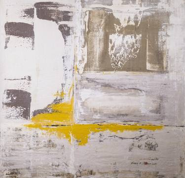 Mirage .IV abstract modern yellow painting image