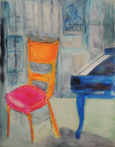 Original Figurative Interiors Paintings by Cathy Enthof