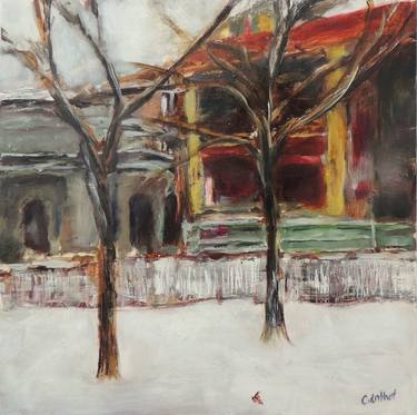 Original Impressionism Architecture Paintings by Cathy Enthof