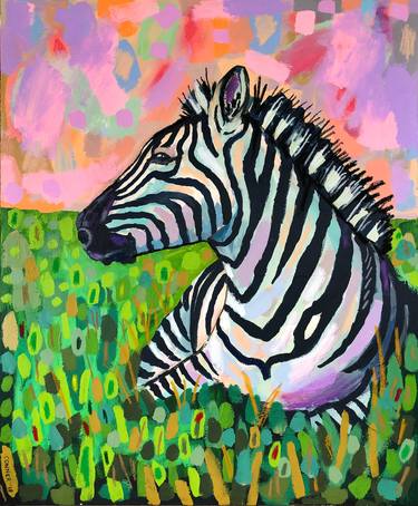 Original Expressionism Animal Painting by Randy Conner