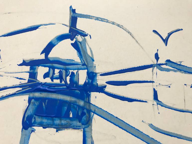 Original Abstract Expressionism Seascape Painting by Jenea Kaitaz