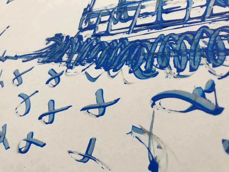 Original Abstract Expressionism Seascape Painting by Jenea Kaitaz