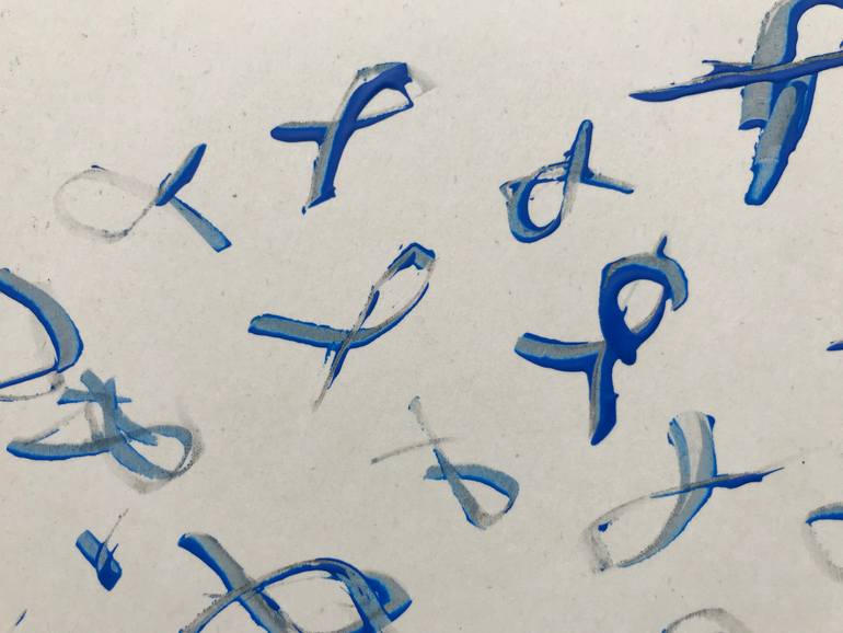 Original Abstract Expressionism Seascape Painting by Jenea Kaitaz