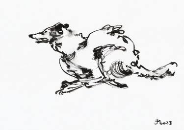 Borzoi Dog 2 Running Pose. thumb