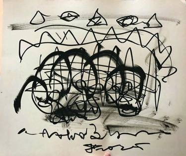 Original Modernism Abstract Drawing by Jenea Kaitaz
