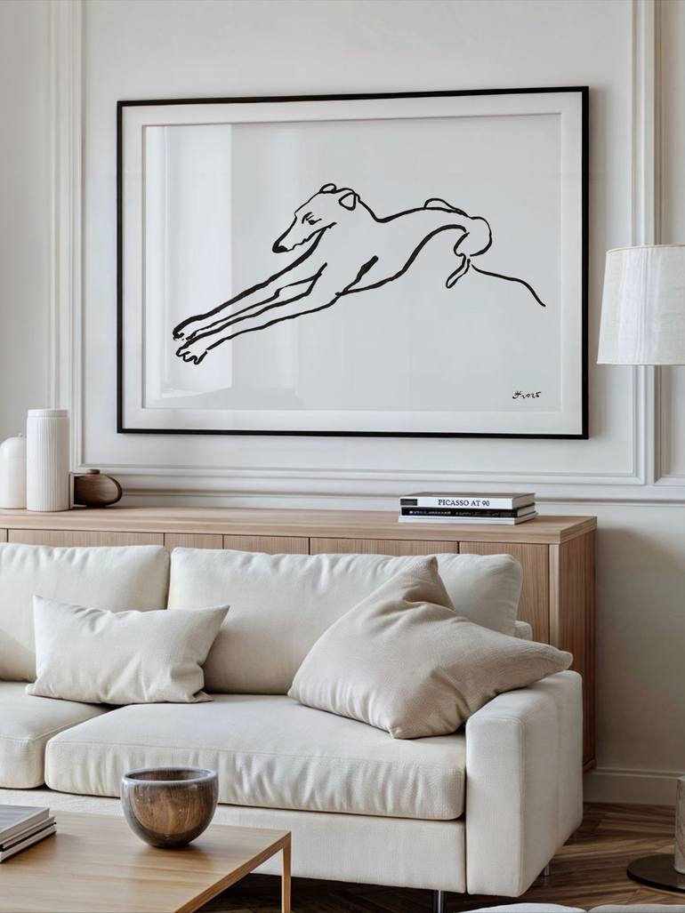 Original Expressionism Dogs Painting by Jenea Kaitaz