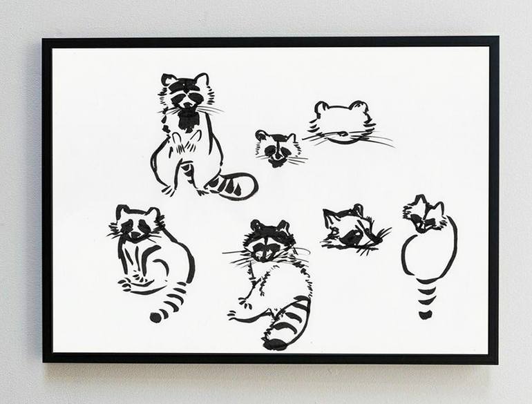 Original Expressionism Animal Drawing by Jenea Kaitaz