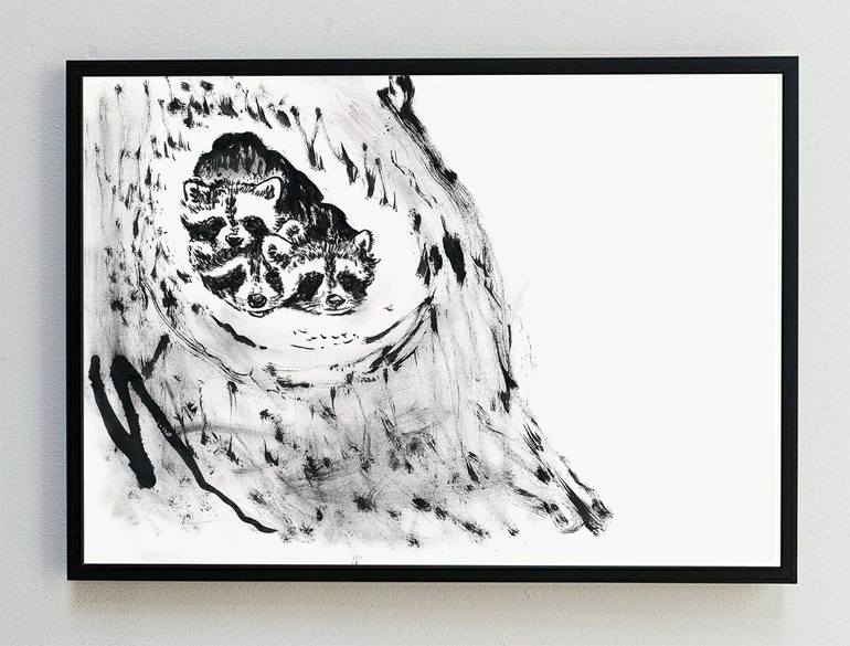 Original Expressionism Animal Drawing by Jenea Kaitaz