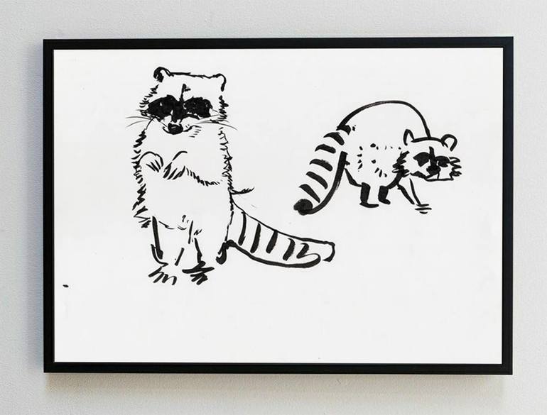 Original Expressionism Animal Drawing by Jenea Kaitaz