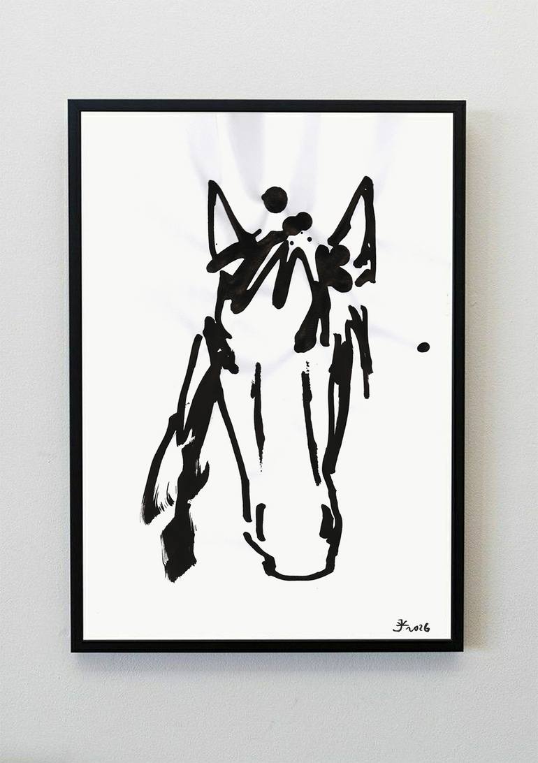 Original Expressionism Horse Painting by Jenea Kaitaz