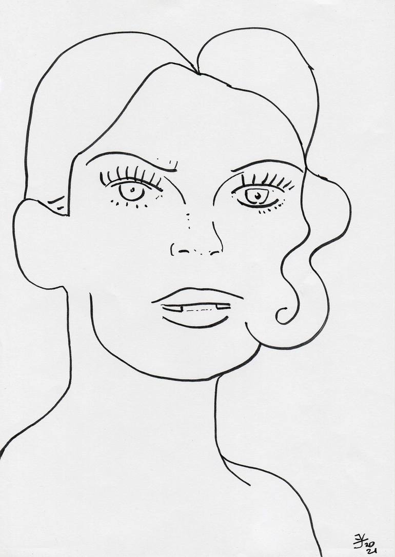 Line Portrait of Woman