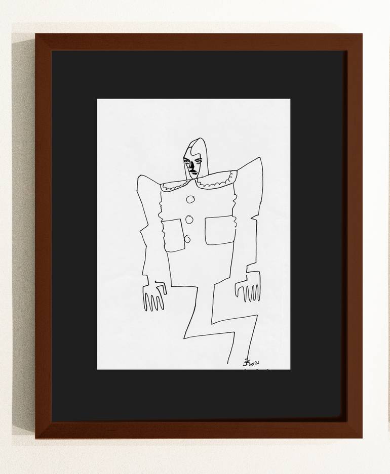 Original Conceptual Fashion Drawing by Jenea Kaitaz