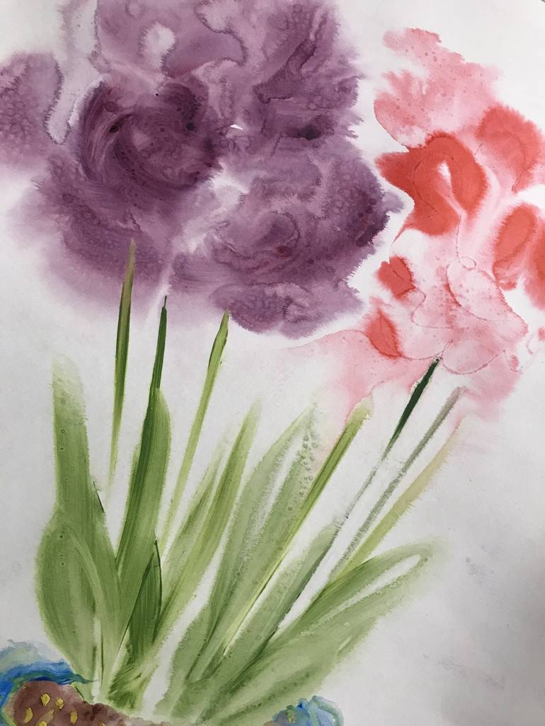 Original Floral Painting by Jenea Kaitaz