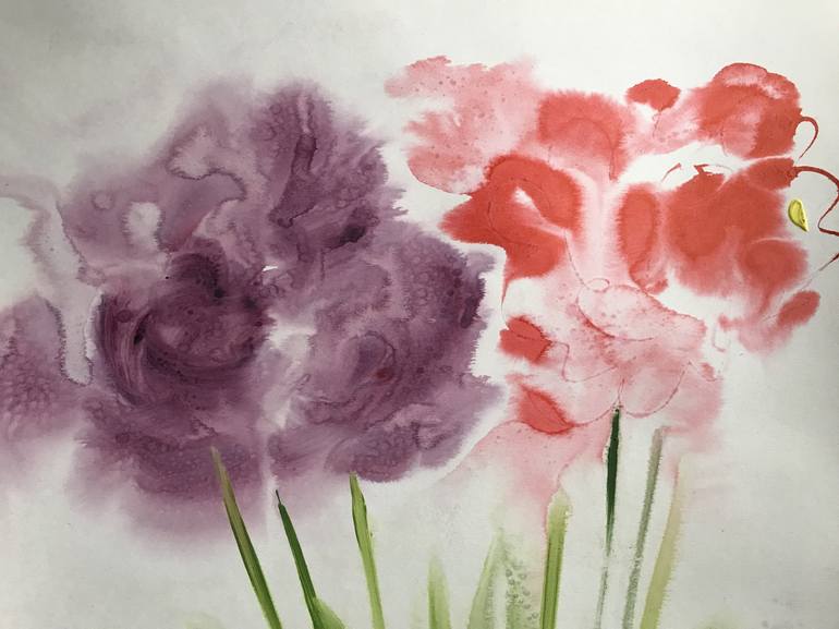 Original Floral Painting by Jenea Kaitaz