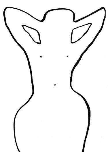 Original Conceptual Nude Drawings by Jenea Kaitaz