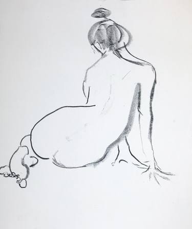 Print of Expressionism Nude Drawings by Jenea Kaitaz