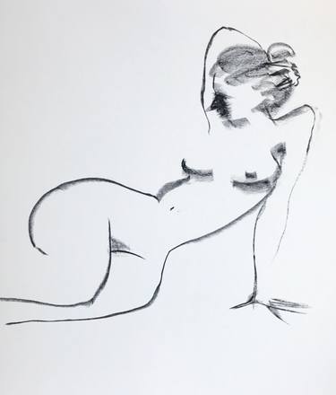 Original Expressionism Nude Drawings by Jenea Kaitaz