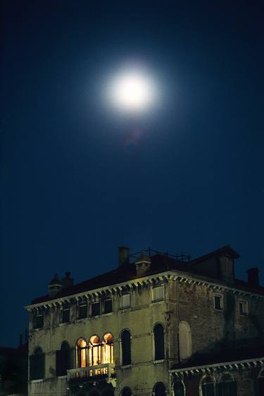 Venice at night - Campo Santi Giovanni e Paolo, moonlight (from the “Night in Venice” series) - Limited edition of 4 thumb