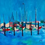 Portofino Boats by Lee Zasloff