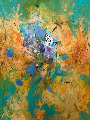 Original Abstract Expressionism Abstract Collage by Lee Zasloff