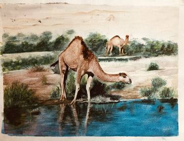 Original Animal Painting by Shaji Panthayil