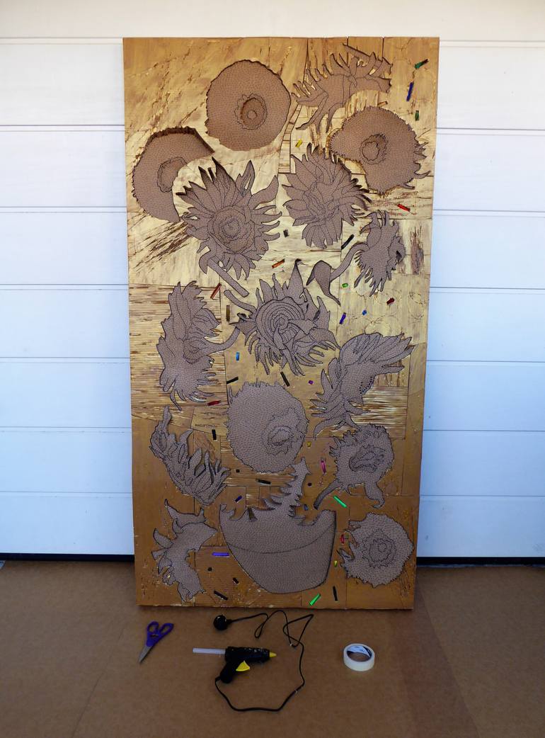 Original Abstract Expressionism Still Life Collage by James Lake