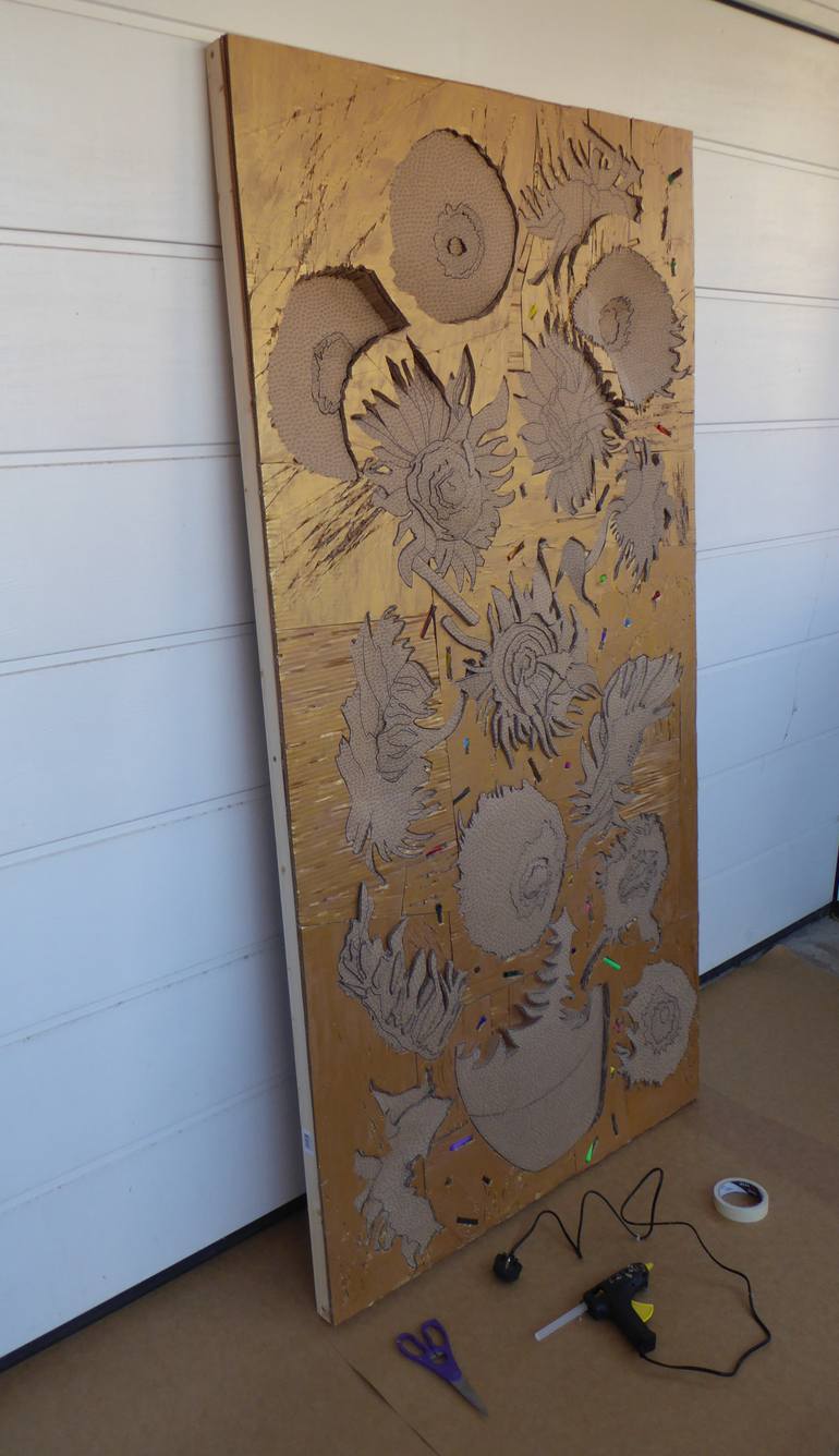 Original Abstract Expressionism Still Life Collage by James Lake