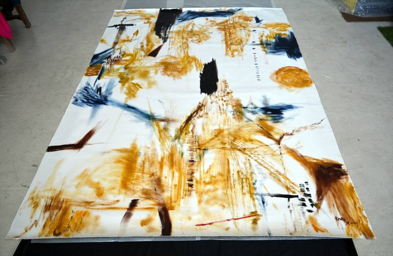 Original Abstract Expressionism Abstract Painting by Rrose Sélavy