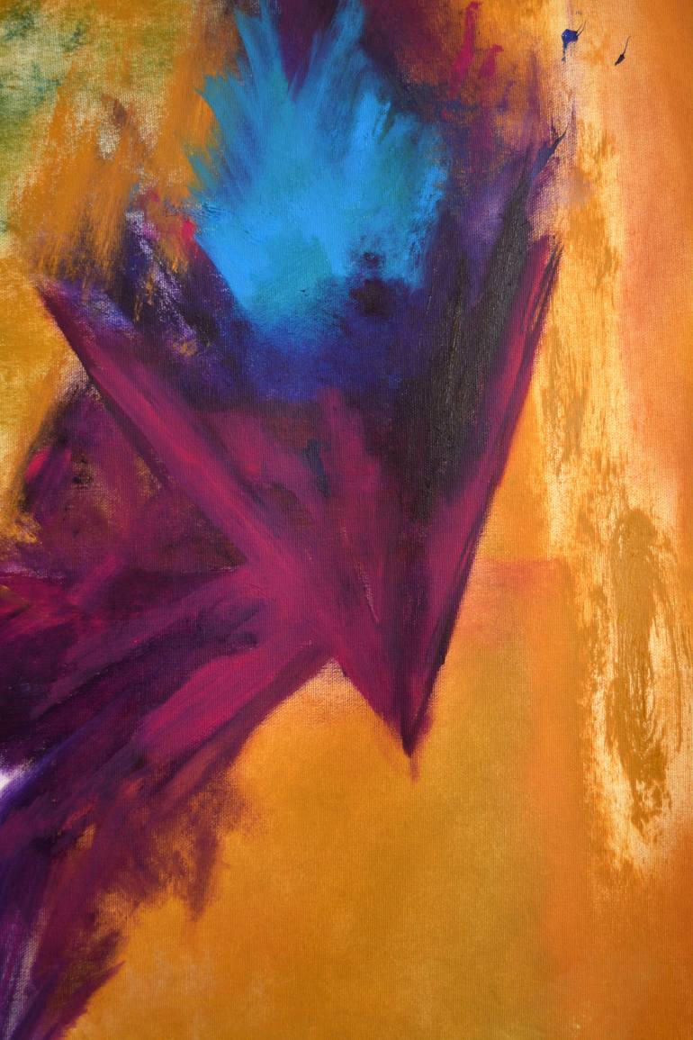 Original Abstract Expressionism Abstract Painting by Rrose Sélavy