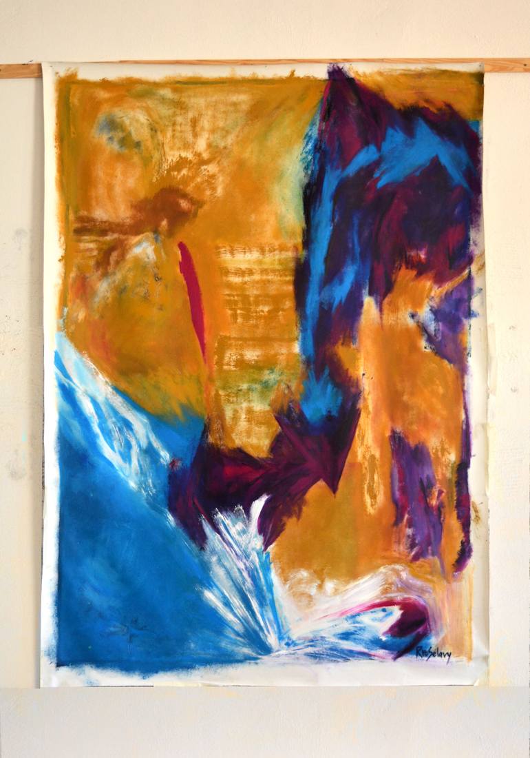 Original Abstract Expressionism Abstract Painting by Rrose Sélavy