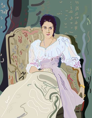 Interpretation of Lady Agnew by John Singer Sargent - Limited Edition of 1 thumb