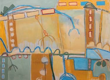 Print of Abstract Cities Paintings by Moira Kirkwood
