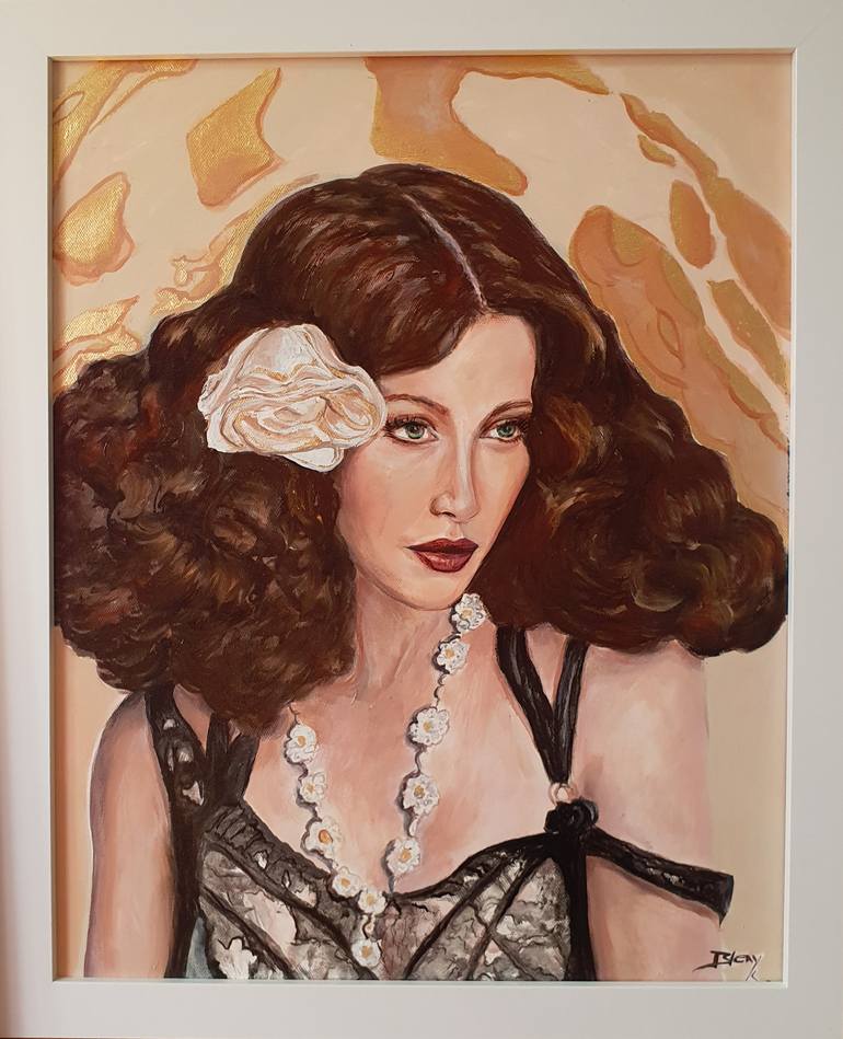 Original Art Deco People Painting by Christine Bleny
