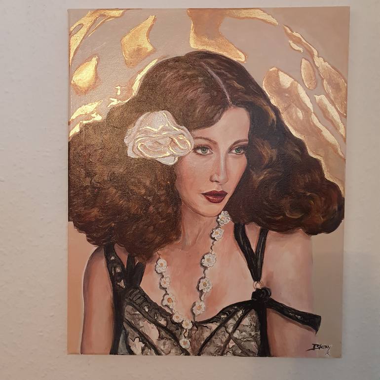 Original Art Deco People Painting by Christine Bleny