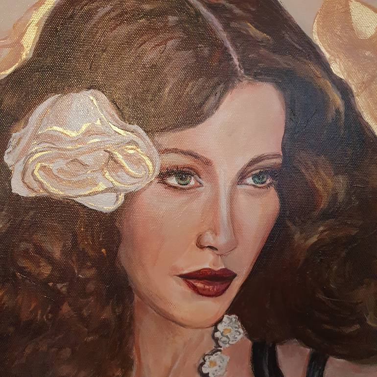 Original Art Deco People Painting by Christine Bleny