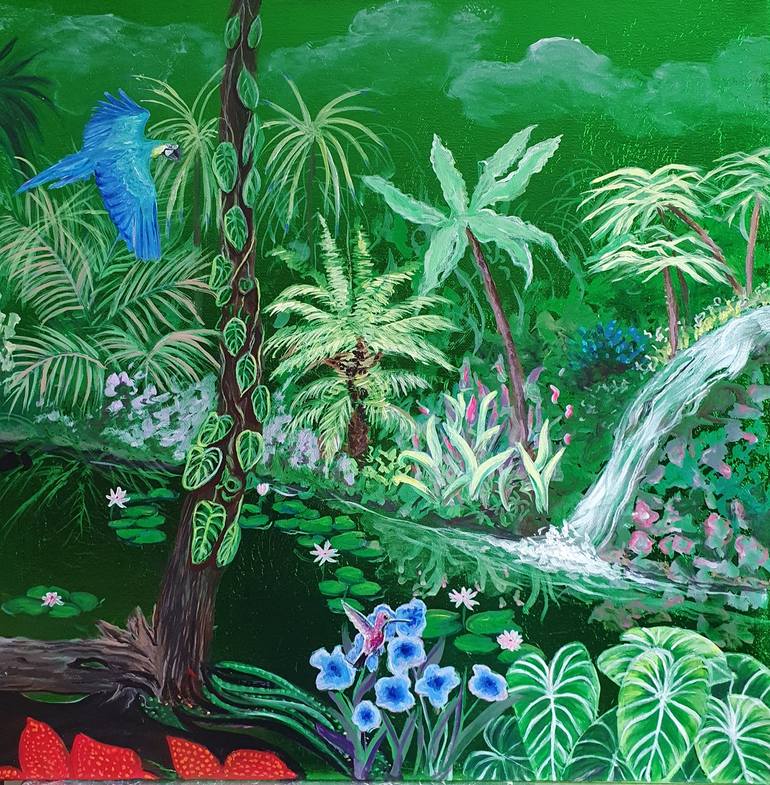 Christine Bleny,クリスティン・ブレニー作大型油絵オリジナル作品 Copy of Jungle - 3 Painting by Christine Bleny | Saatchi Art Malta
