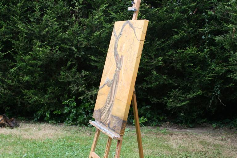 Original Art Deco Landscape Painting by Christine Bleny