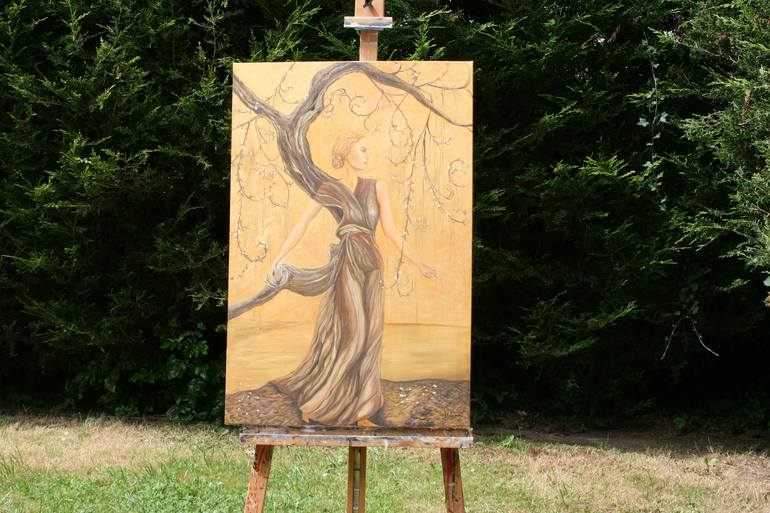 Original Fine Art Tree Painting by Christine Bleny