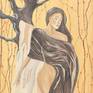 Part of my new gold series, symbioses between woman and tree, which is ending by the woman leaving,the life leaving the tree